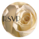 RSVP Wedding Sticker Cream Rose