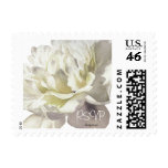 RSVP White Peony 8 Small Wedding Postage