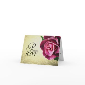 RSVP Wine Colored Rose Card card