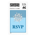 RSVP Winter Wedding Postage Stamp