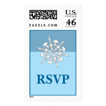 RSVP Winter Wedding Postage Stamp