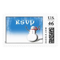RSVP Winter Wedding Postage Stamp