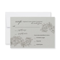 RSVP with 3 Entrée Choices // Vintage Inspired Invites