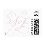 RSVP . with a Flourish : White and Soft Pink Postage