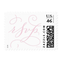RSVP . with a Flourish : White and Soft Pink stamps