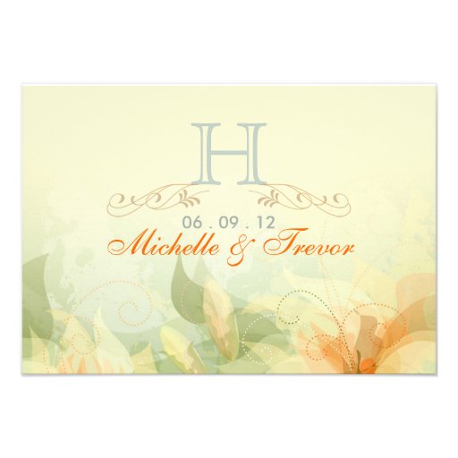 RSVP - Yellow Sage Garden Wedding Reply Cards Personalized Invitations