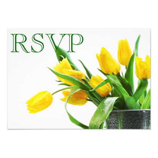 RSVP Yellow Tulips Card