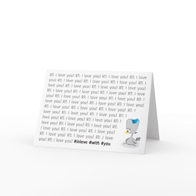 RT I love you RT I love you RT I love you Greeting Cards by pinksheepind