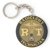 RT RADIOLOGY TECHNICIAN BADGE - LOGO KEYCHAINS