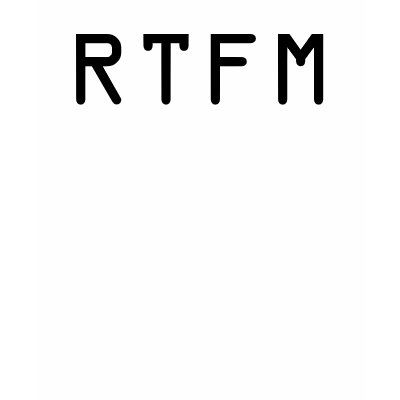 RTFM TEE SHIRT by shemch