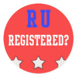 RU Registered Red Sticker
