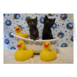 Rub A Dub Dub Kitties and Ducks in a Tub Card