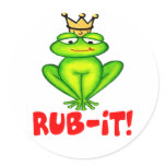 Rub-it Frog Prince Round Sticker Rub-it Frog Prince Round Sticker