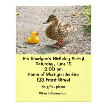 Rubber Duck and Mother Duck invitations