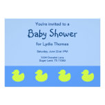 Rubber Duck Baby Boy Baby Shower Invitation invitations