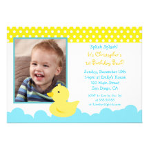 Rubber Duck Birthday Invitations