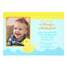 Rubber Duck Birthday Invitations