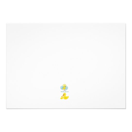 Rubber Duck Ducky Diaper Baby Shower Invitation
