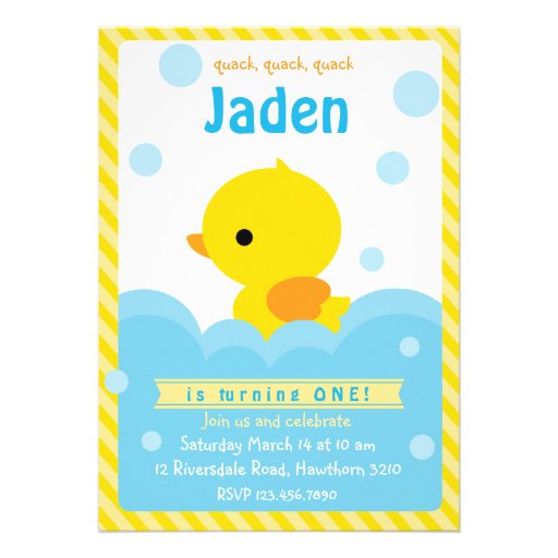 Rubber Duck Invitation / Duck Invitation