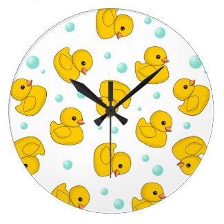 Rubber Duck Pattern Wallclocks