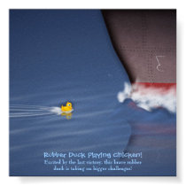 Rubber Duck Playing Chicken posters