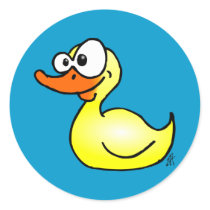 Rubber duck round stickers