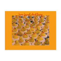 Rubber Duckies Affirmation Photo Postcard by SmilinEyesTreasures Rubber Duckies Affirmation Photo Postcard