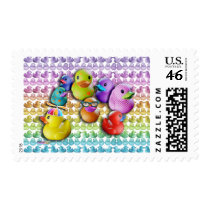 Rubber Duckies Pop Art Postage Stamp