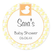 Rubber Ducky Baby Invitation or Favor Sticker