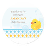 Rubber Ducky Baby Shower Favor Sticker