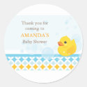 Rubber Ducky Baby Shower Favor Sticker