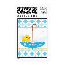 Rubber Ducky Baby Shower Stamp