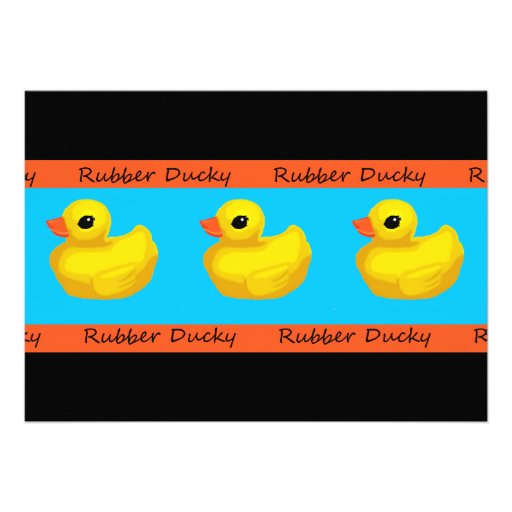 Rubber Ducky Birthday Party Invitations