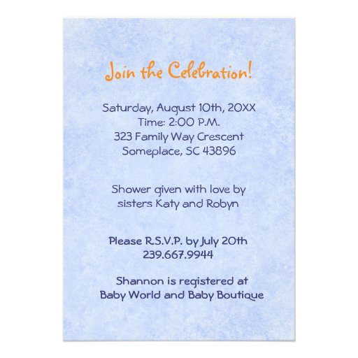 Rubber Ducky Blue Shower Invitation
