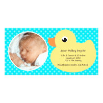 Rubber Ducky Bubble Frame New Baby Photo Cards photo cards