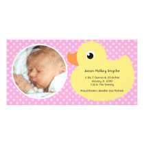 Rubber Ducky Bubble Frame New Baby Photo Cards photo cards