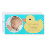 Rubber Ducky Bubble Frame New Baby Photo Cards