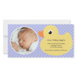 Rubber Ducky Bubble Frame New Baby Photo Cards