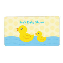 Rubber Ducky Duck Water Bottle Stickers Labels