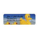 Rubber Ducky Family In Bath Set labels
