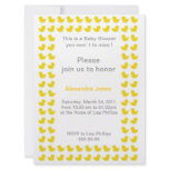 Rubber Ducky invitation for Baby Shower yellow