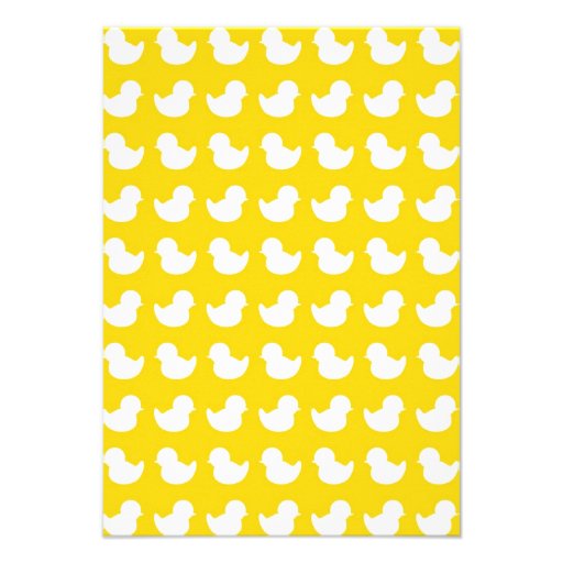 Rubber Ducky invitation for Baby Shower yellow