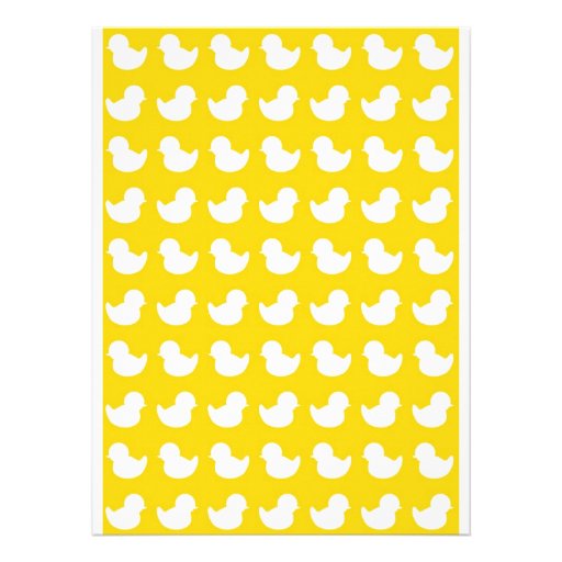 Rubber Ducky invitation for Baby Shower yellow