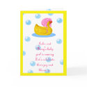 Rubber ducky pink cards