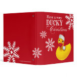 Rubber Ducky Santa Christmas binders
