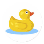 Rubber Ducky Round Sticker