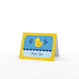 Rubber Ducky Thank You Card zazzle_card