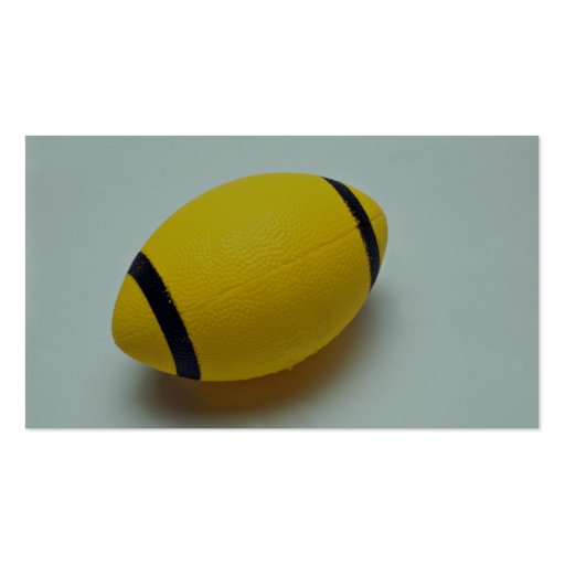 Rubber football business card (back side)