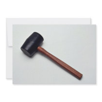 Rubber mallet for softer blow invitation