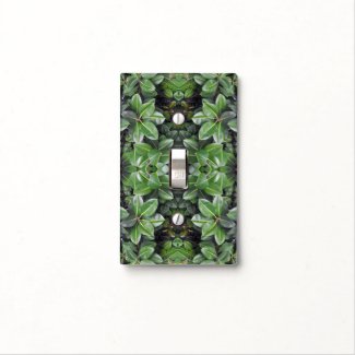 Rubber Tree Leaf Pattern Light Switch Cover